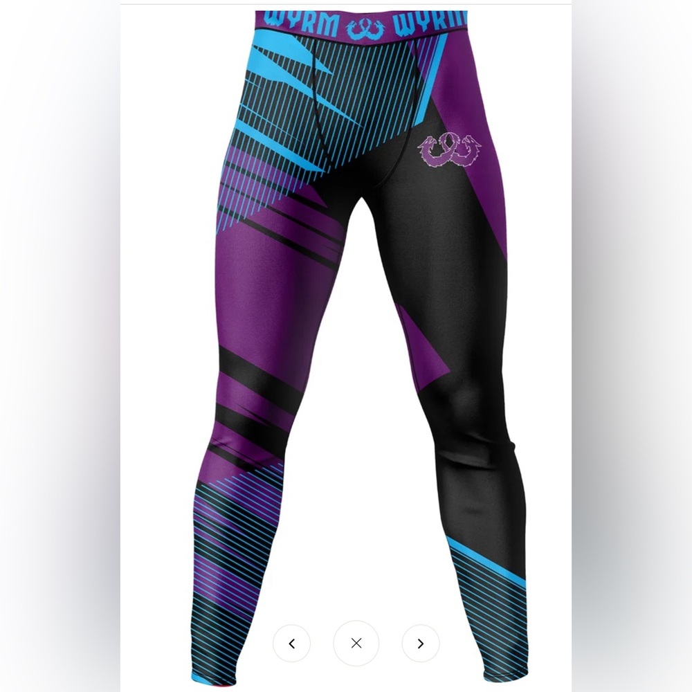 WYRM women’s compression tights leggings spats sports pants swim cycling Large L